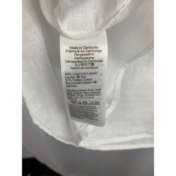 J.Crew Womens Ruffle Trim Sleeveless Linen Cotton Top Size M - Picture 3 of 6